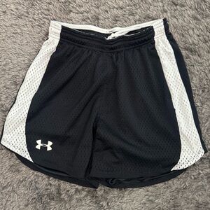Women’s size xs Under Armour Black and White Mesh Shorts